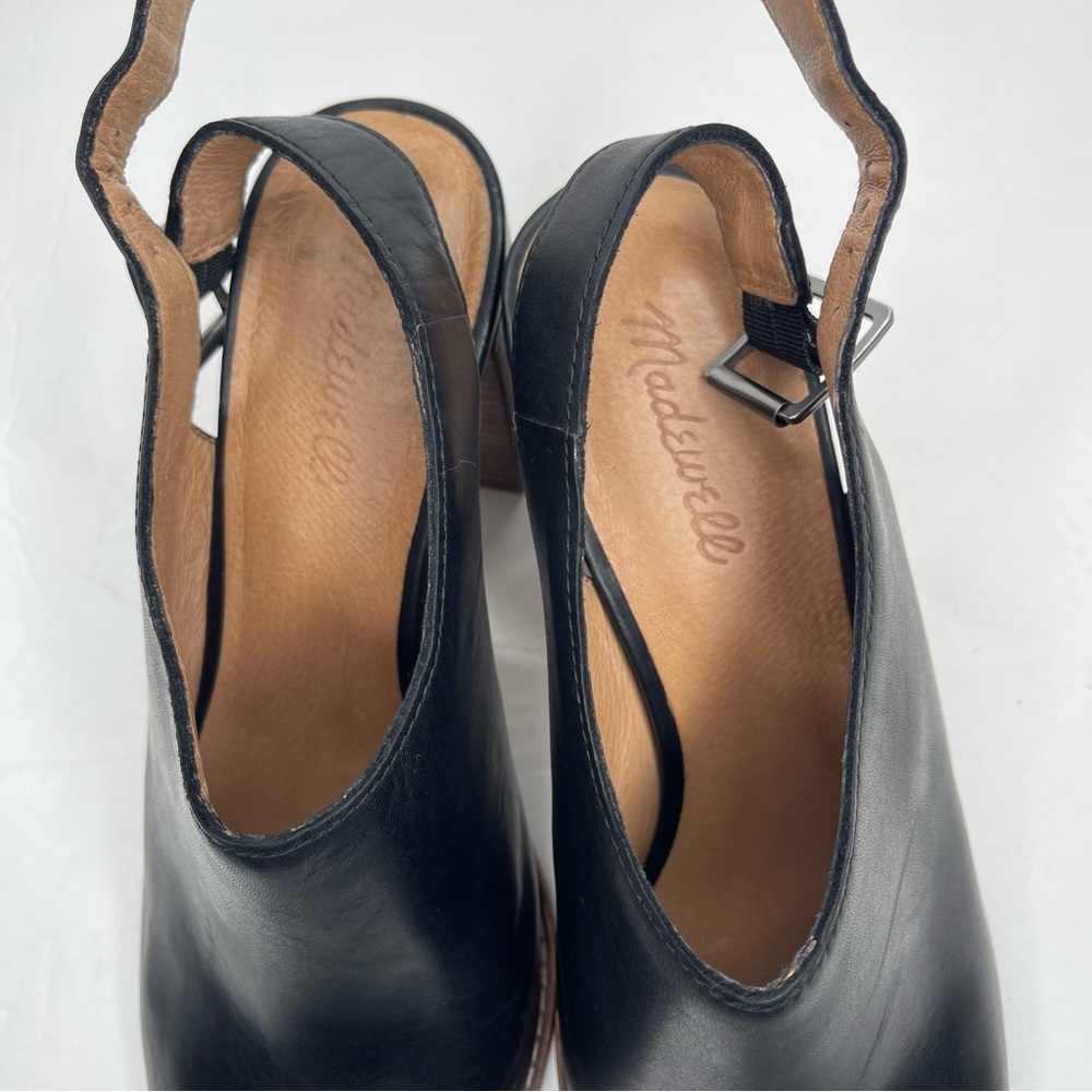 Madewell The Cary Sandal In Leather Open-Toe Heel Booties Size 9.5 - Picture 15 of 15